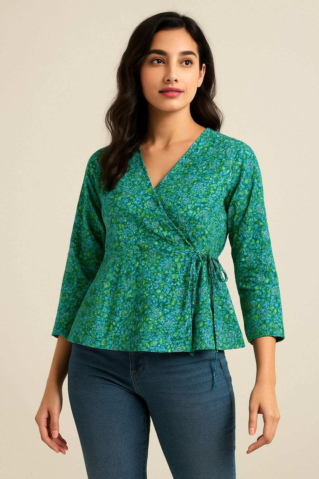 Anghrakha style top for women