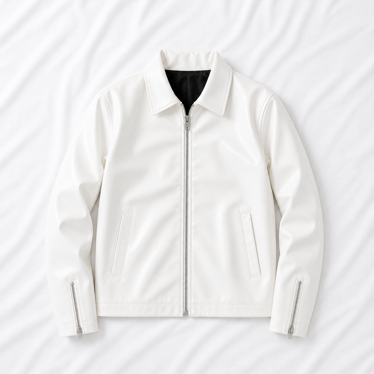 Boxy Fit Faux Leather Jacket – Trendy Unisex Streetwear