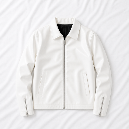 Boxy Fit Faux Leather Jacket – Trendy Unisex Streetwear