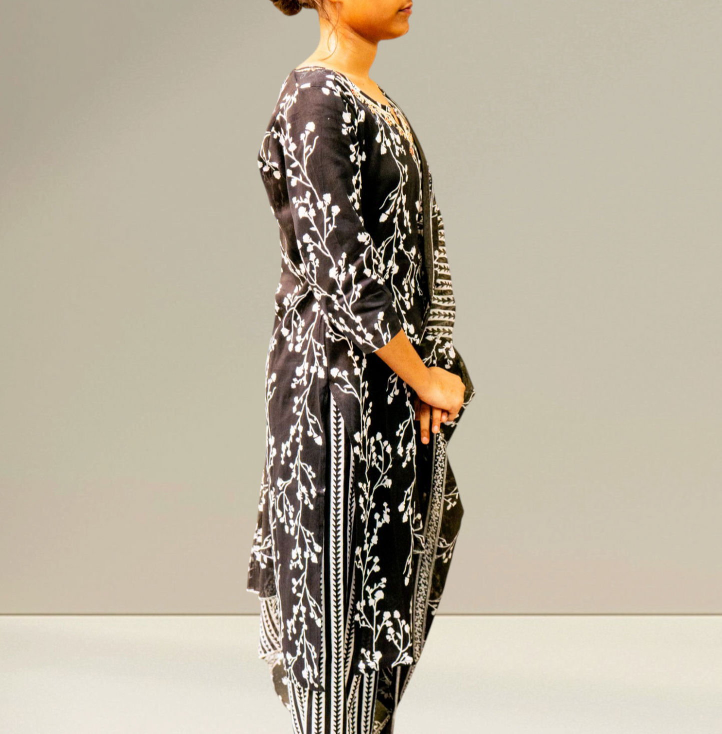 Cotton Kurta Set with Floral Print