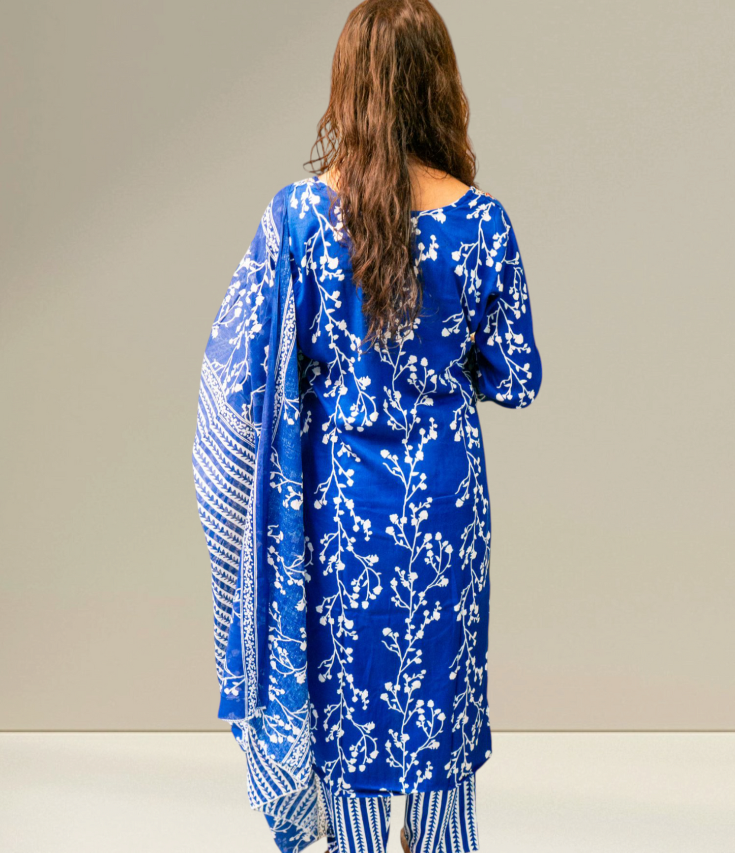 Cotton Kurta Set with Floral Print