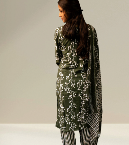 Cotton Kurta Set with Floral Print