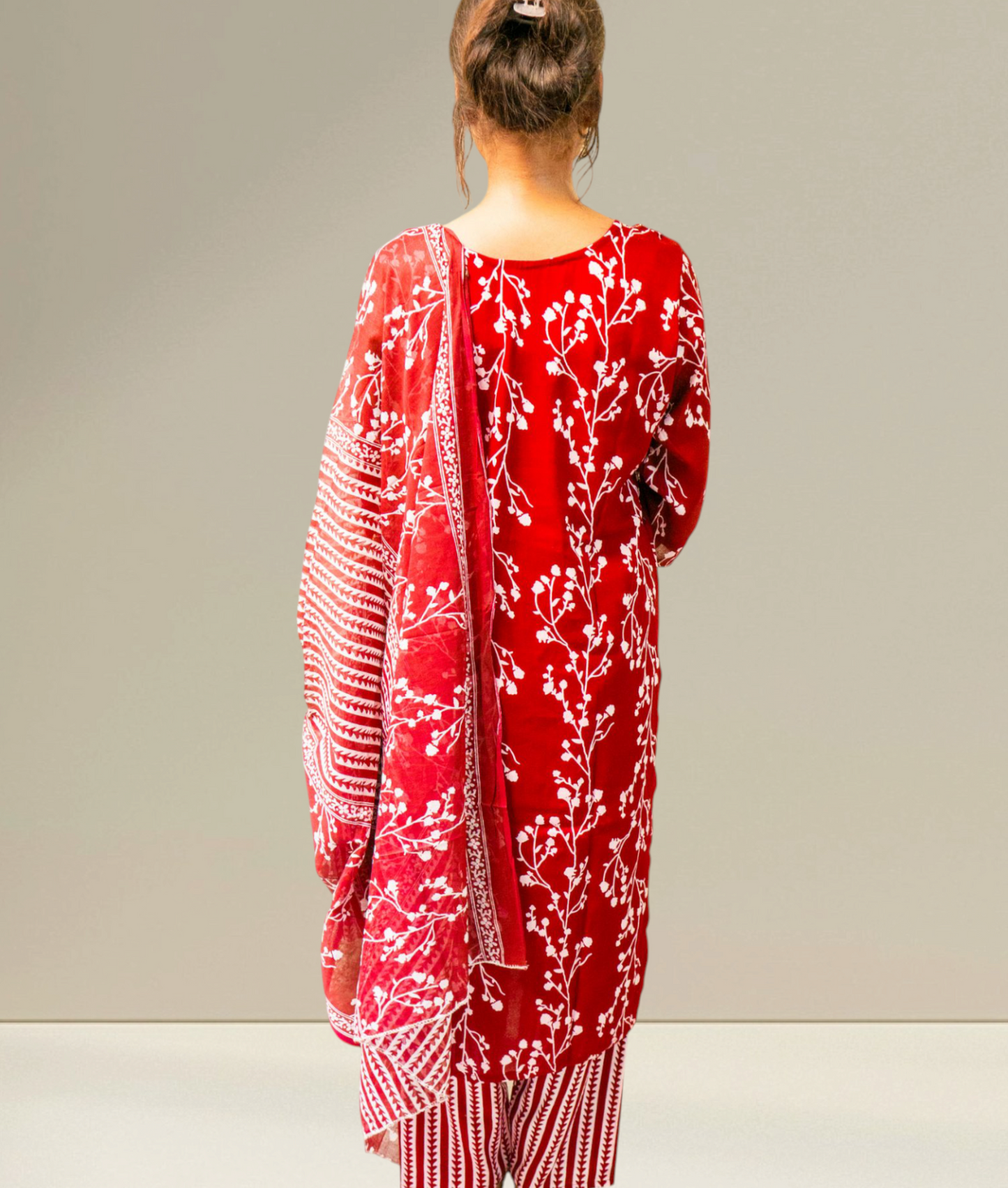 Cotton Kurta Set with Floral Print